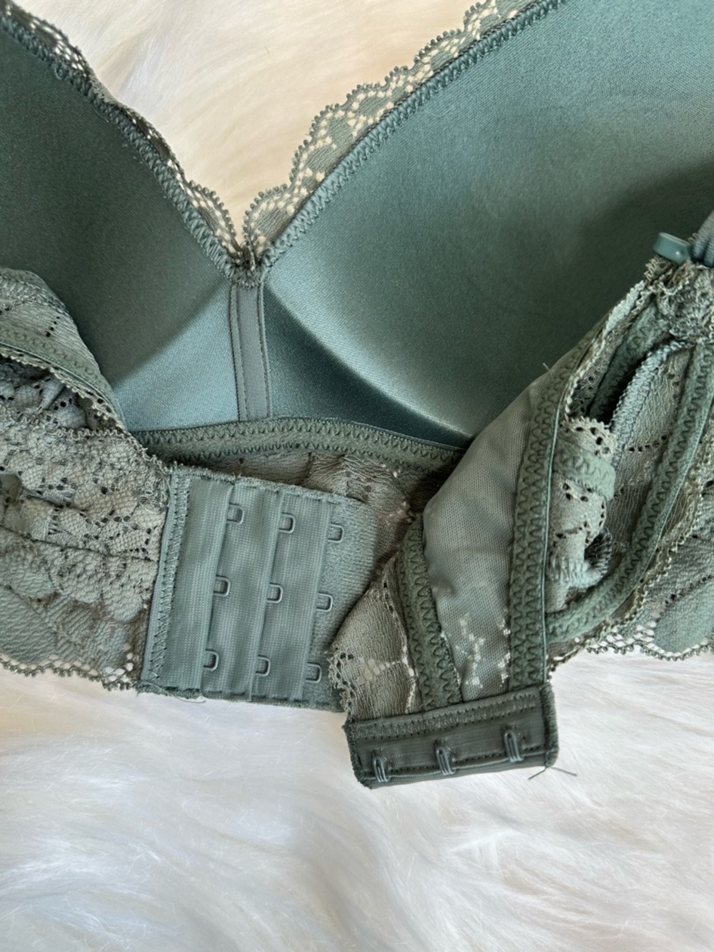 NWT Aerie Real Happy Lightly Lined Wireless Candy Lace Bra Royal Palm Size 34C - Picture 13 of 15